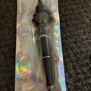 handcrafted Black Decorative Pen with Character Top